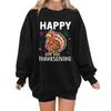 Women's Fashion Casual Long Sleeve Thanksgiving Printed Sweatshirt Top