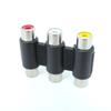 1pcs Audio Video Connector RCA 2rca 3rca Female To RCA 2rca 3rca Female AV Coupler Gold Plated Adapter Plug Socket Converter
