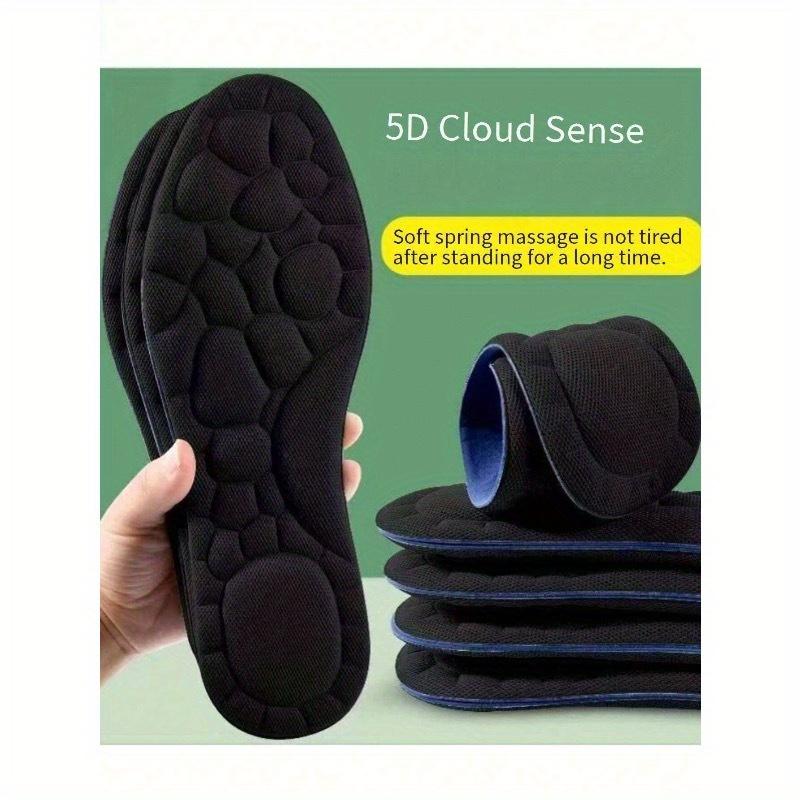 2PCS 5D Insole Women's Soft Sports Running Insole Shock Absorbing Insole Neutral Insole New Stretch Men's And Women's Super Soft Insole Sports Air