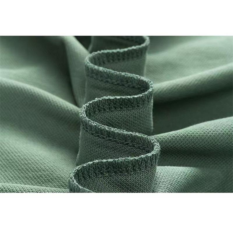 Мужская рубашка-поло с вышивкой, не требующая глажки, в деловом стиле