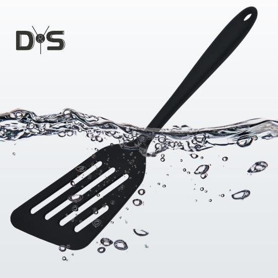 Лопатка с антипригарным покрытием, термостойкий силиконовый гибкий дуршлаг, совок для риса, удобный скребок для выпечки