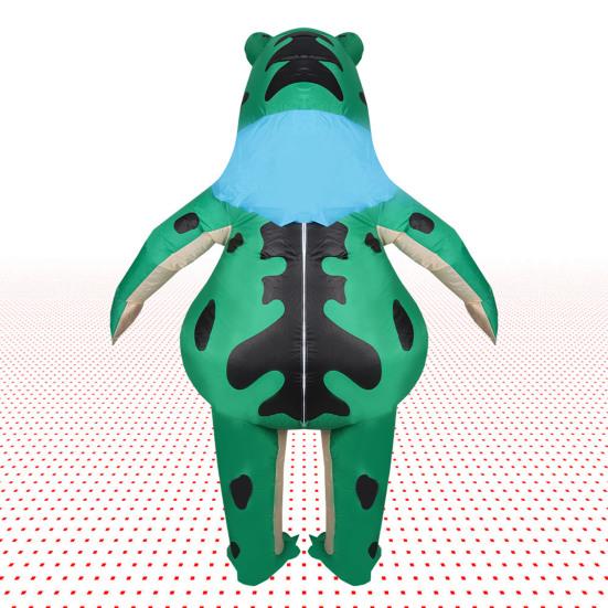 Надувной костюм лягушки для взрослого ребенка, забавный надувной костюм лягушки с воздушным насосом, лягушачий комбинезон на все тело для Хэллоуина, косплея