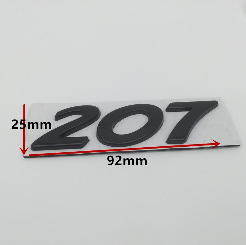 1pcs 3D metal GT 206 207 301 307 308 408 508 car Letter Emblem Rear tail trunk Decals badge sticker Decal styling Accessories