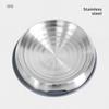 Stainless Steel + Silicone Pet Bowl Shallow Mouth Corrugation Groove Cat Dog Food Basin Non-Slip Base Not Black Chin