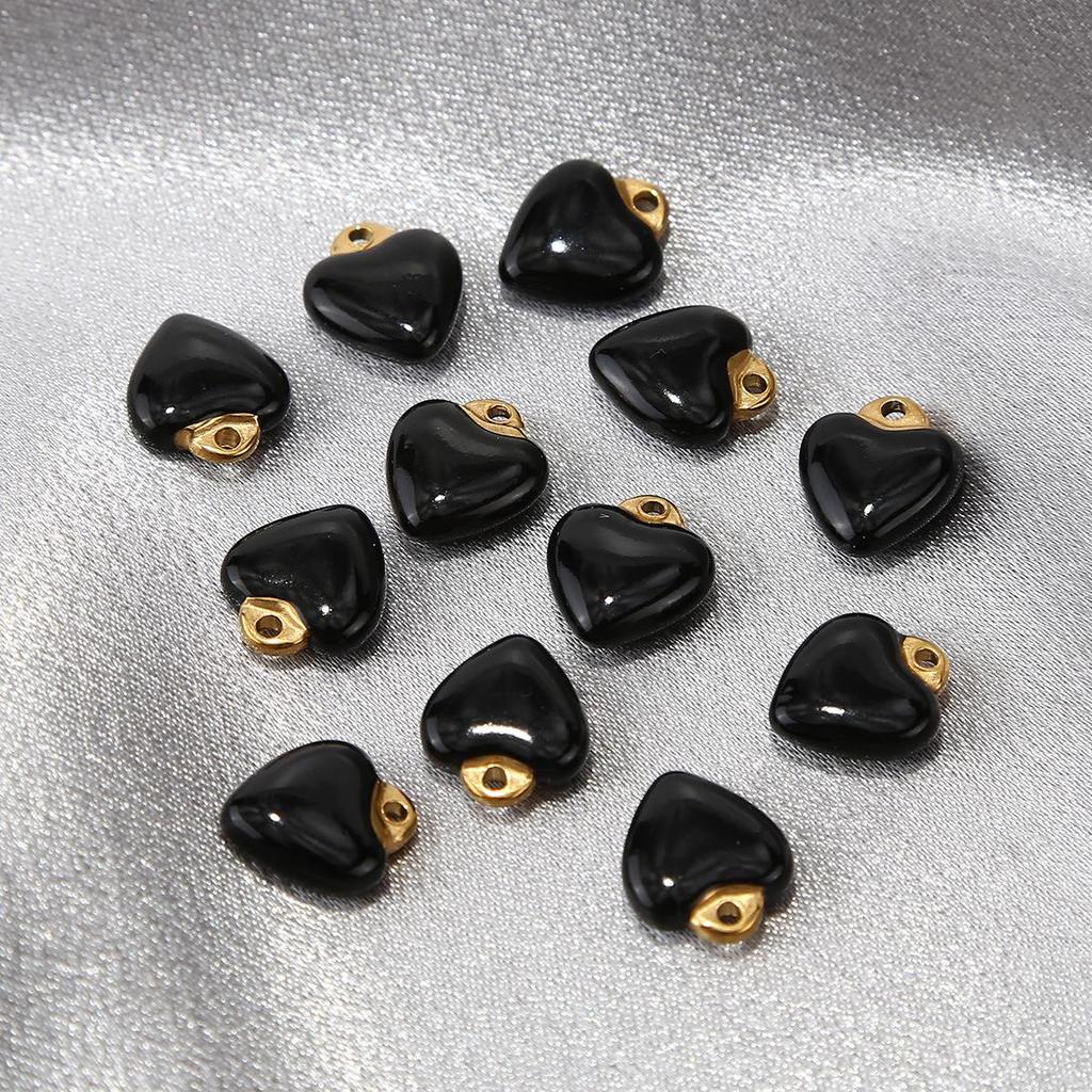 Ожерелье с подвеской в форме сердца, позолоченное 18 карат - нержавеющая сталь, ювелирный аксессуар ручной работы своими руками