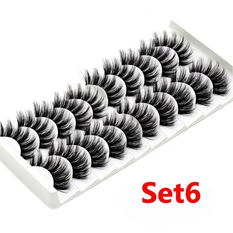 8/20 пар 15-20 мм натуральные 3D накладные ресницы набор для макияжа норковые ресницы наращивание норковые ресницы