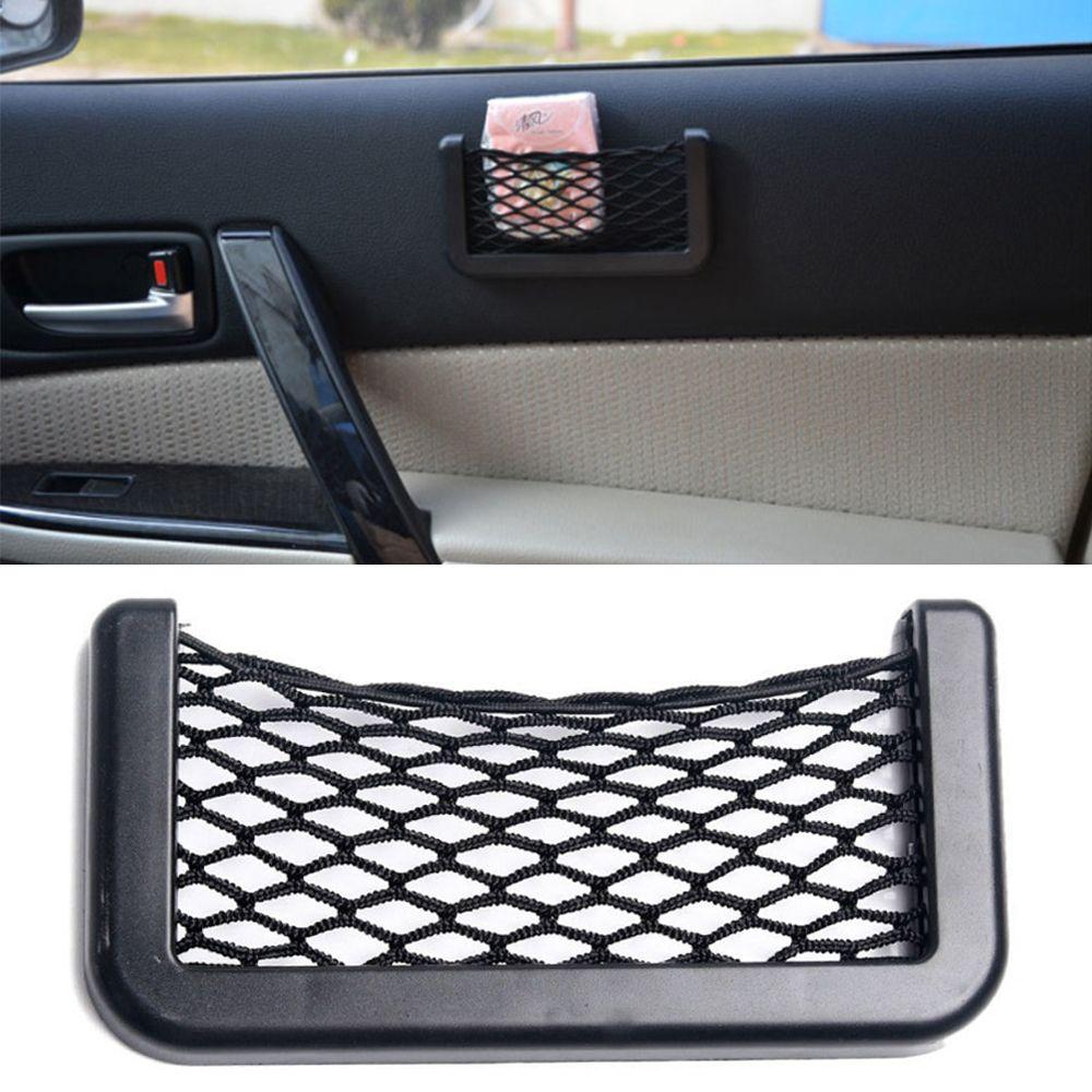 Probable Mesh Resilient Vehicle Car Storage Pocket Car Hanging Ornament Mesh Storage Bag Net Bag