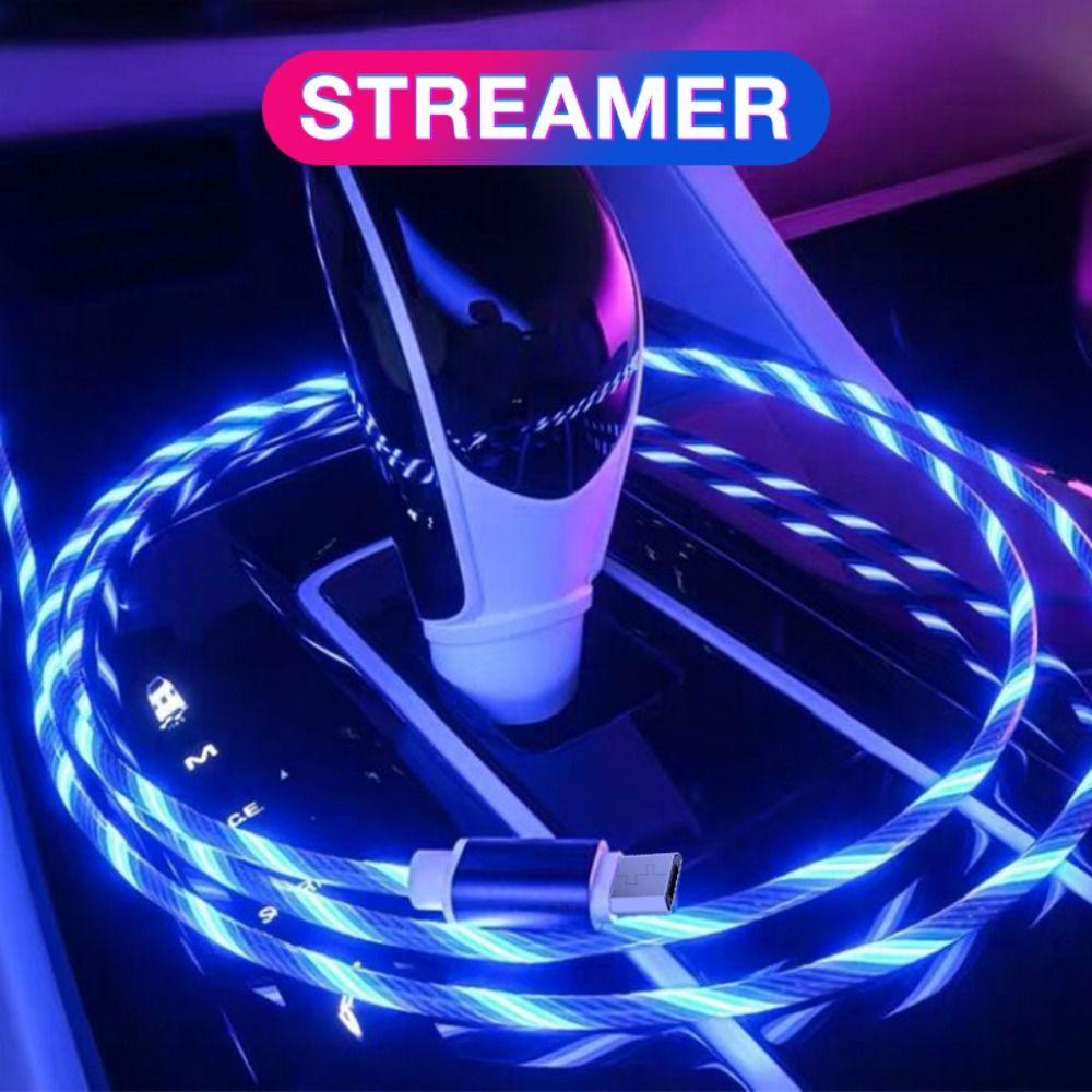 Charging Type C Micro USB Glowing Cable Mobile Phone Charging Cables Charge Wire Type C Data Cord