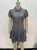 2025 Autumn/Winter Women's Plaid Layered Dress - Academy Style