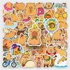 50pcs Capybara Stickers Capybara Cartoon Animal Cute Waterproof Decorative Hand Account Water Cup Sticker
