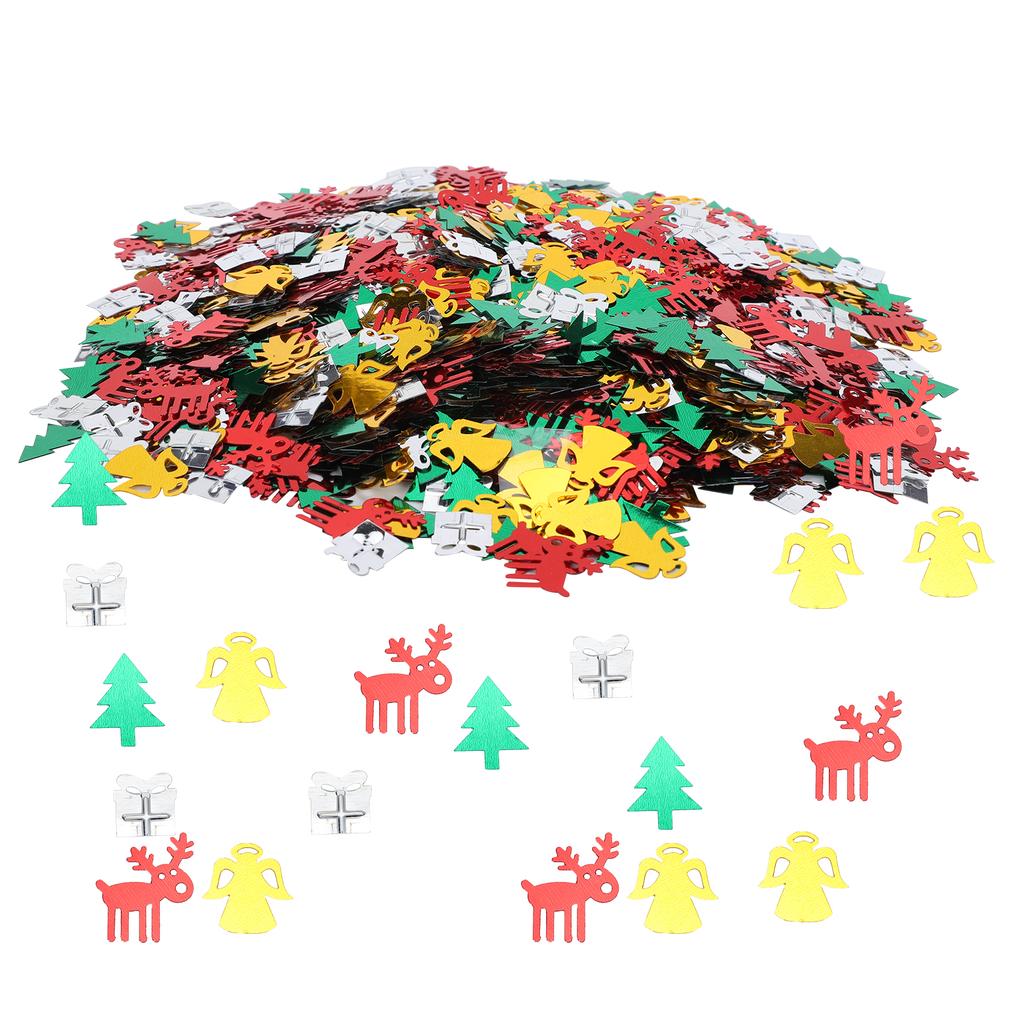 100 г ПВХ конфетти рождественские елки олени ангелы подарок форма пайетки блестки украшения на Рождество