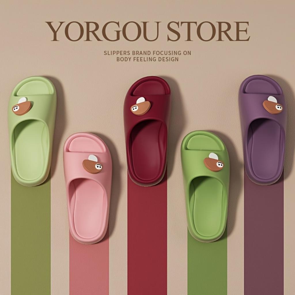 Милые маленькие сандалии-грибочки из материала ЭВА, толстоподошвенные нескользящие домашние тапочки для ванной для пар, подходят для домашнего отдыха