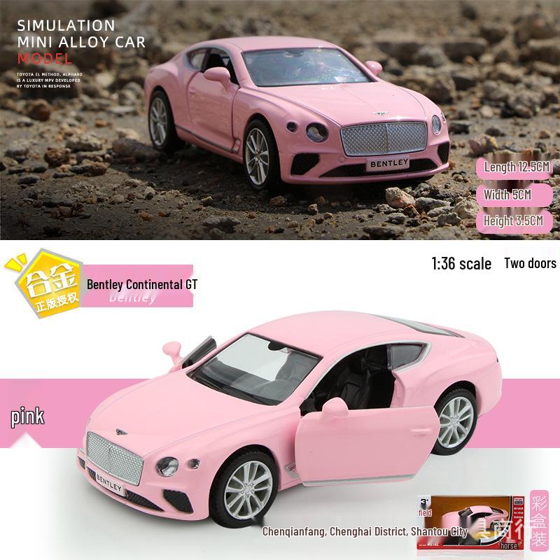 1:36 Розовая модель автомобиля с сердечками для девочек - Игрушечная машинка из сплава в стиле инфлюенсера Douyin