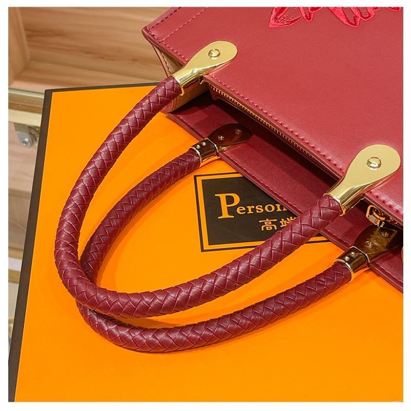 Свадебная сумка WDPOLO, женская сумка, новинка 2023 года, роскошная атмосфера, большая вместительная сумка для мамы с вышивкой лотоса, сумка 8095