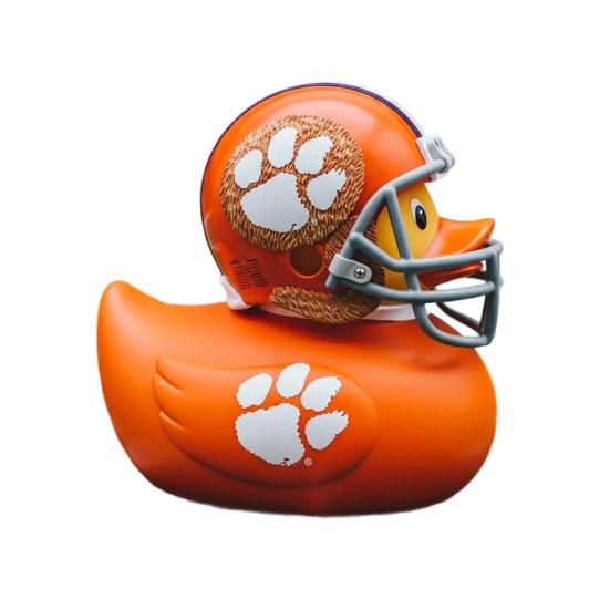 Фигурка Утки-Чемпиона по Регби Статуэтка Мультяшной Утки Играющей в Регби Скульптура Животного Украшение Декор для Дома Офиса Рабочего Стола