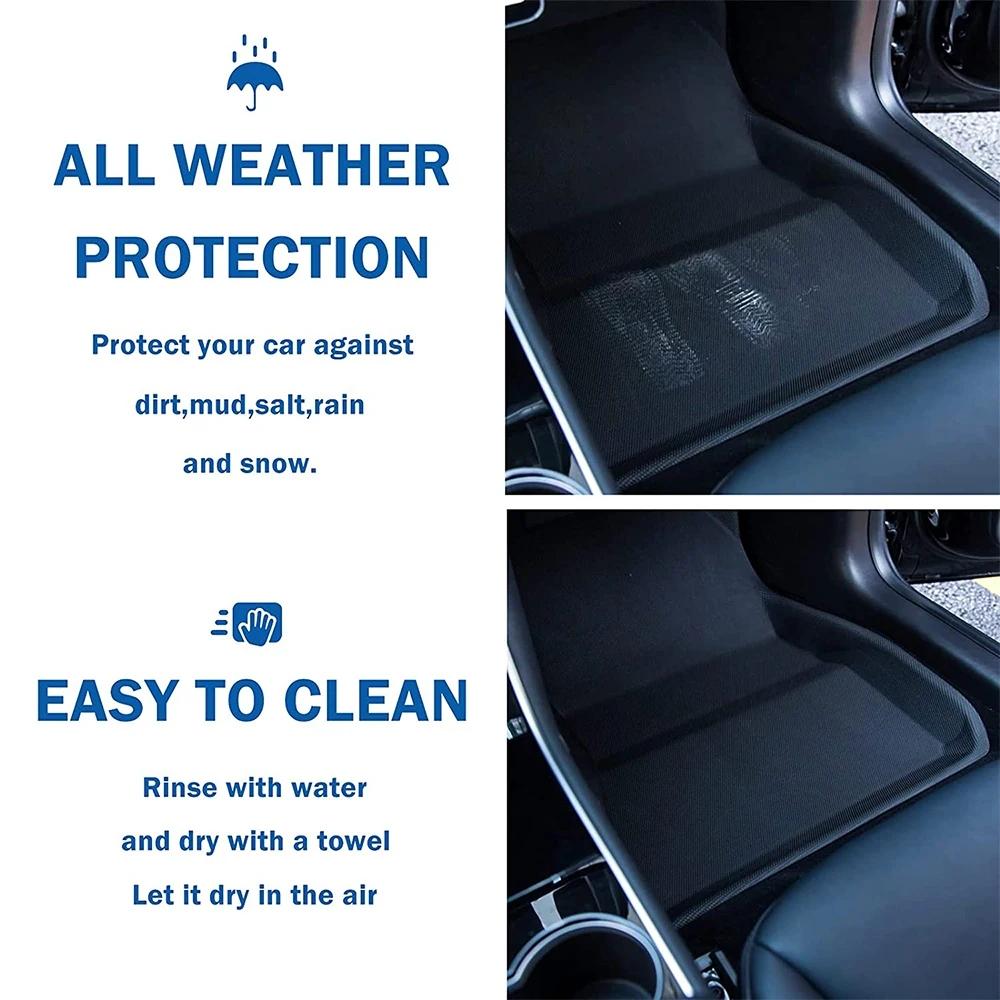 3D коврики для Tesla Model 3 Highland Model Y 2017–2025 Всепогодные коврики для пола Коврики для багажника Водонепроницаемый грузовой подклад