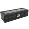 Watch Box Organizer Dislpay Delicate 6 Grids Luxury Case Jewelry Display Storage Case