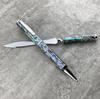 LACHIEVA LUX Luxury Abalone Shell Metal Ballpoint Pen and Shell Letter Opener Nice Pen Gift for Men and Women Set,