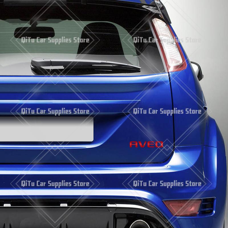 Zinc Alloy For Chevrolet Aveo Badge Car Body Trunk Fender Adhensive Emblem 3D Decal Sticker Lettering Styling