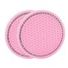 2PCS Car Interior Water Cup Pad Diamond Rhinestone Bling Decoration Anti-Skid Cup Bottle Non-slip Coaster Auto Accessories