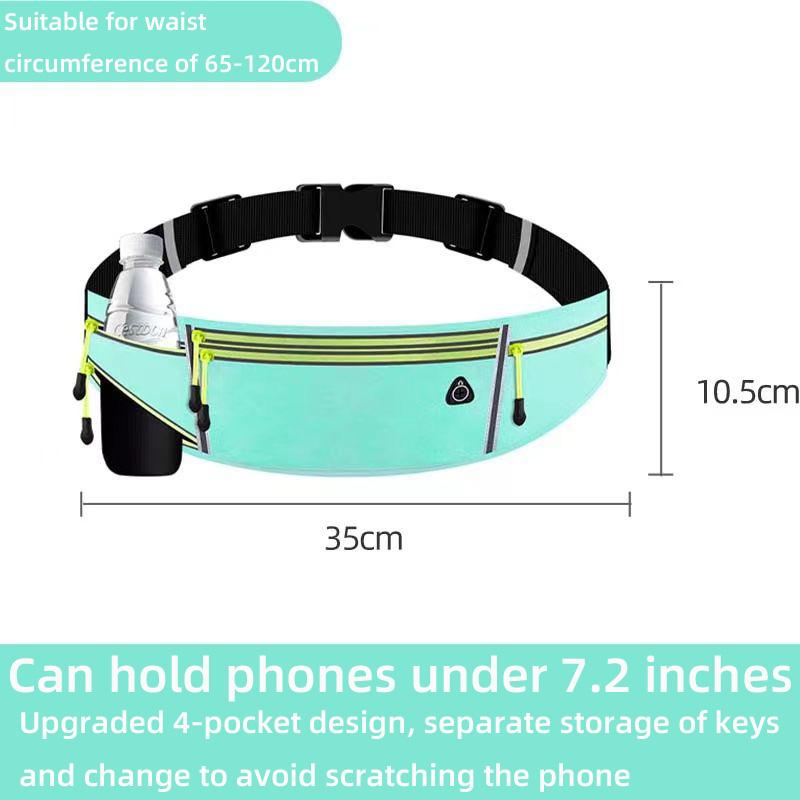 Персонализированная сумка для мобильного телефона для бегового оборудования, поясная сумка шириной 7 дюймов, ультратонкая и многофункциональная женская сумка для ключей, несколько наружных карманов.