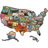 RV State Travel USA Map Sticker, United States Vinyl RV Travel Camper Trailer Map Sticker Of America Waterproof Decals For Window Door Wall, USA Road