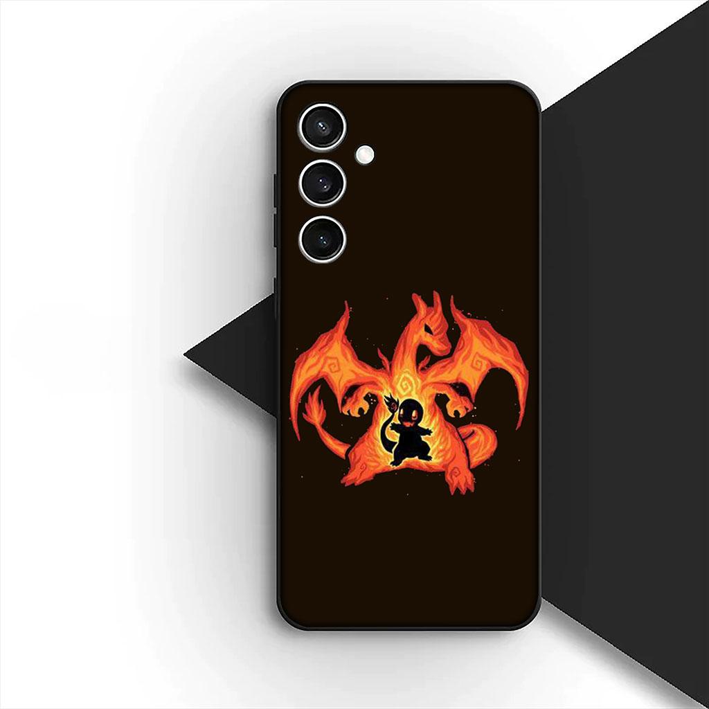 Чехол для телефона P-Pokemons Charmander P-Pikachus для Samsung Galaxy S25 S24 S23 FE Ultra Plus S7 Edge S25+ S23+ A56 5G Мягкий чехол