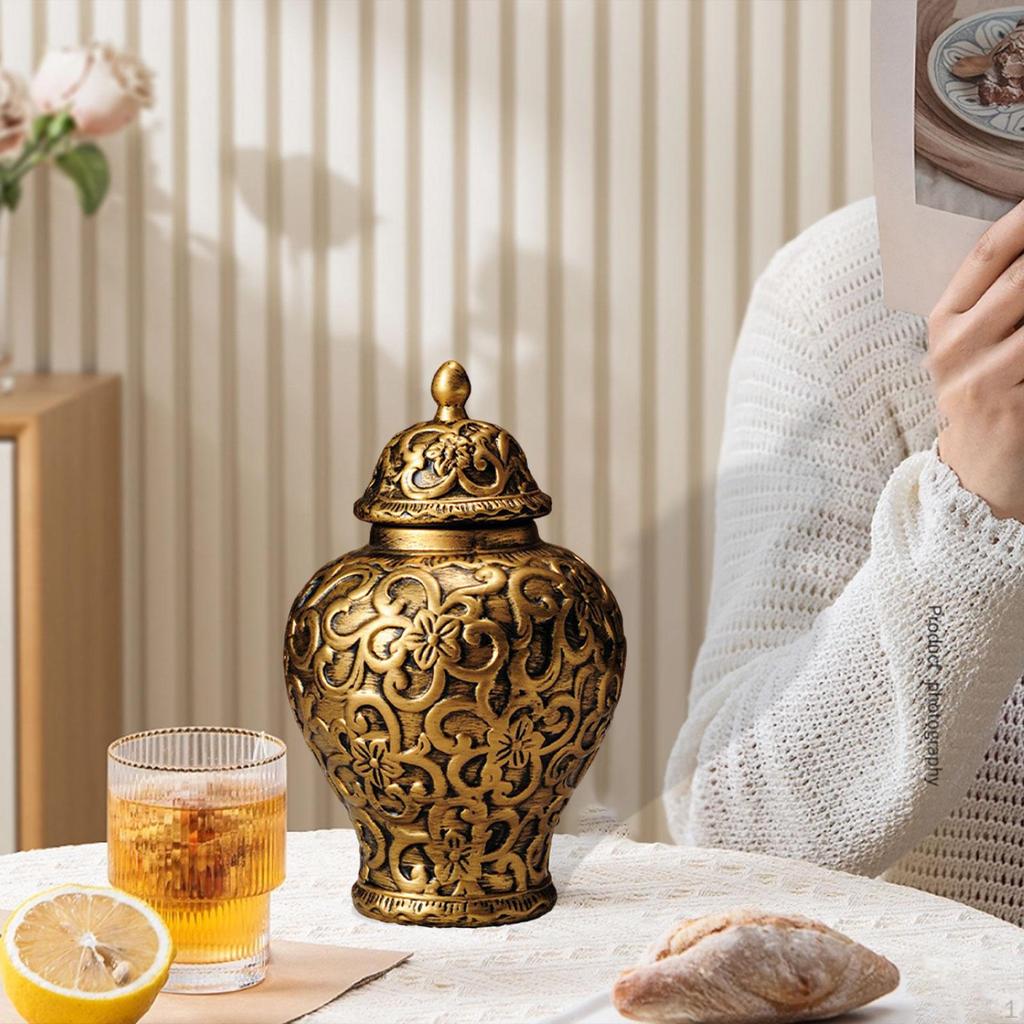 Фарфоровая имбирная банка Керамическая ваза для цветов Китайская коллекция Настольное украшение Декоративное для