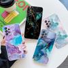Прозрачный чехол для телефона с акварельным мраморным узором для Samsung Galaxy A56 A57 A37 A55 A54 A36 A35 A26 A16 A17 A07 A52 A34
