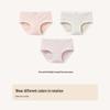 Cosmo Lady Women's Breathable Plaid Mid-Waist Briefs 3-Pack