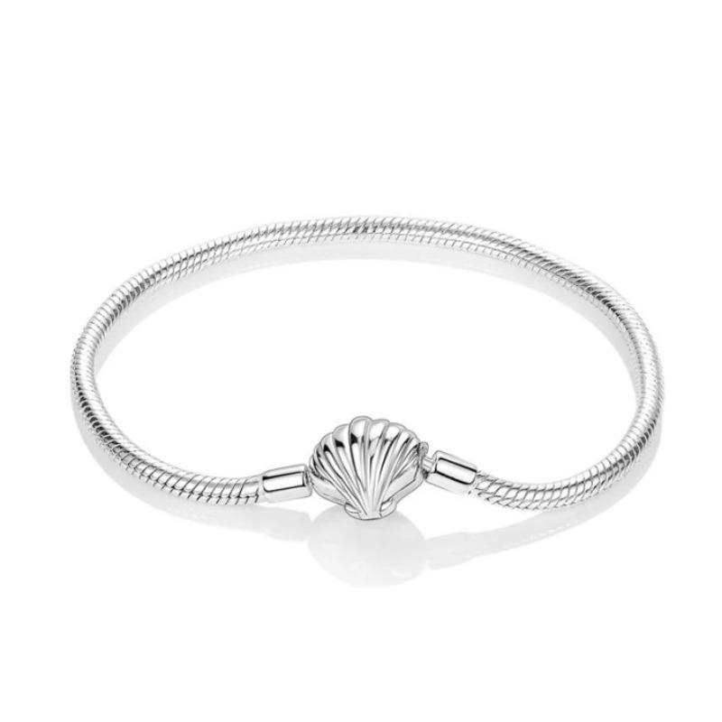 Браслет из стерлингового серебра 925 пробы Бабочка Цветок Клевер Зеленая Кошачья Лапка Любовь Циркон Ювелирные изделия Подарки для женщин 17-20 см