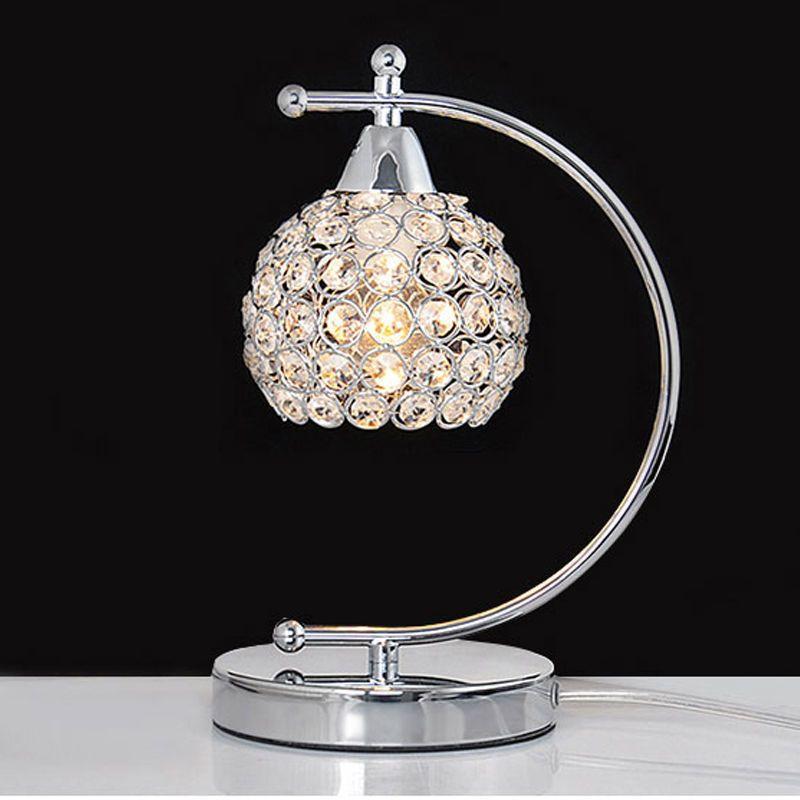 Простая современная настольная лампа для гостиной, спальни, прикроватная тумбочка, теплое и романтическое украшение, хрустальная настольная лампа, ночник