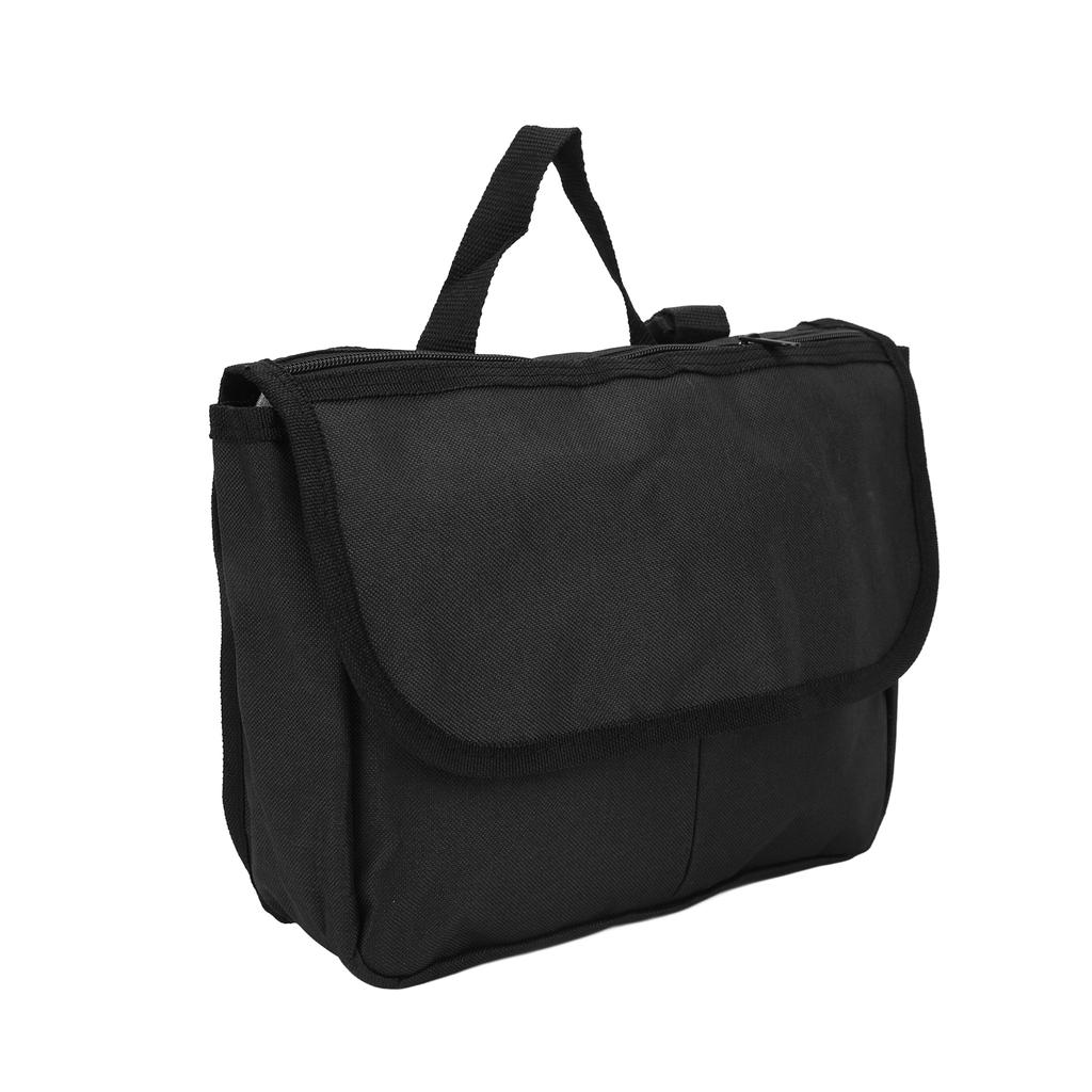 Walker Bag 600D Encrypted Polyester Fabric 3 Large Pockets Light Weight Scooter Wheelchair Storage BagBlack