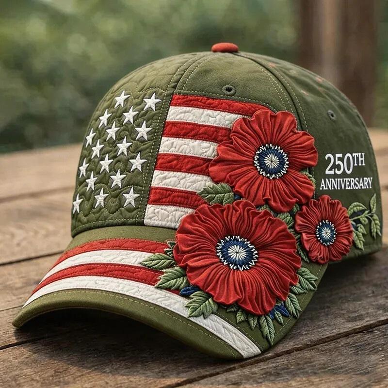 American Week Memorial Baseball Cap D Printed Flag Floral Printed Cap Cap