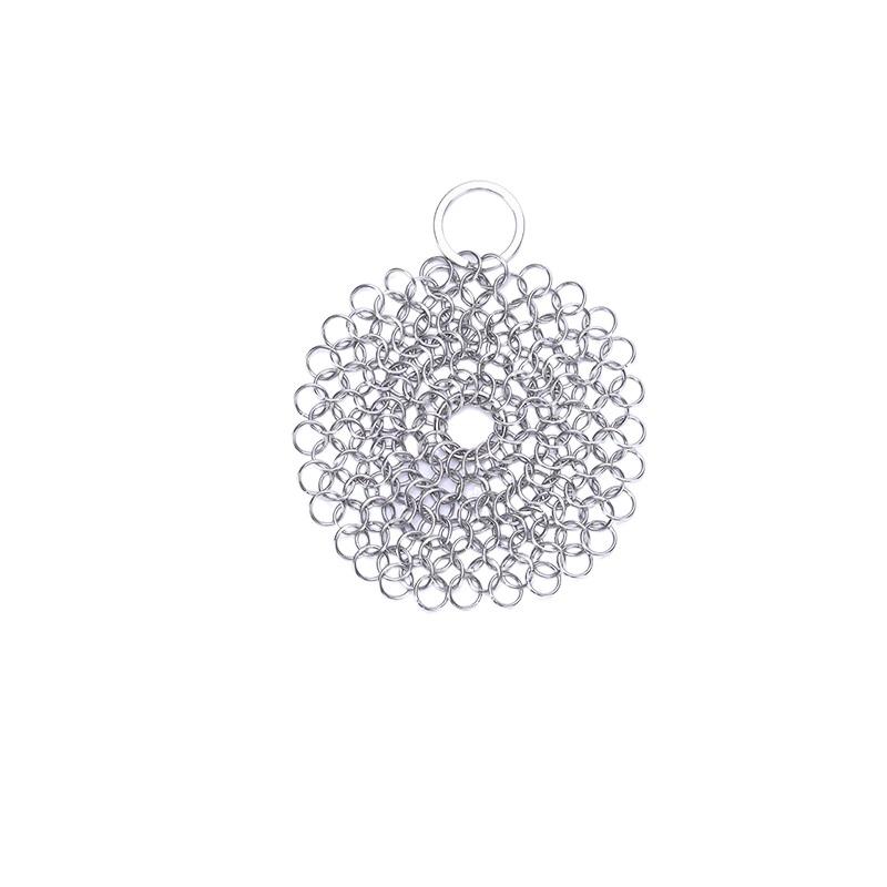 Reusable Chain Mail Scrubber with Hanging Ring Washing Net New Cast Iron Cleaner Clean Pot Pans