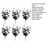 6 шт., имитация растения, черные ветви эвкалипта, стебли, реалистичные листья из шелковой ткани для декора на Хэллоуин