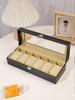 6 Slots Wrist Watch Box Watch Holder Storage Case Organizer PU Leather Watch Display Box Regalos Para Hombre
