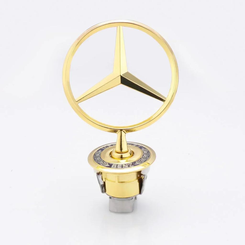 3D Car Front Bonnet Hood Emblem Round Zinc Alloy Badge For Mercedes Benz C E S Class W204 W205 W212 W213 W211 W220 W222 W223 ILNOP1