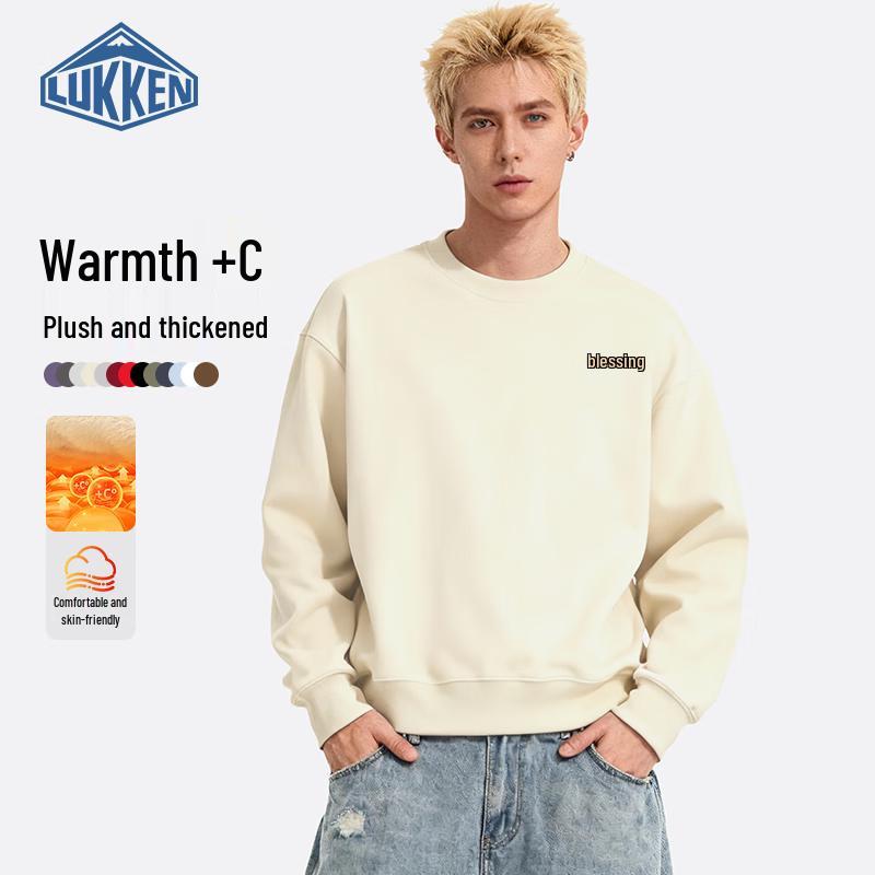 LUKKEN Men's Fleece-Lined Round Neck Sweatshirt