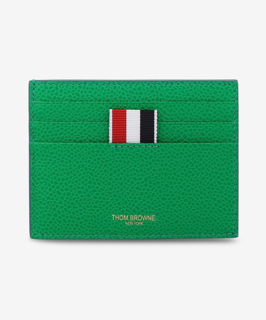 Thom Browne Pebble Grain Note Compartment Card Holder - Green / Maw031L00198350