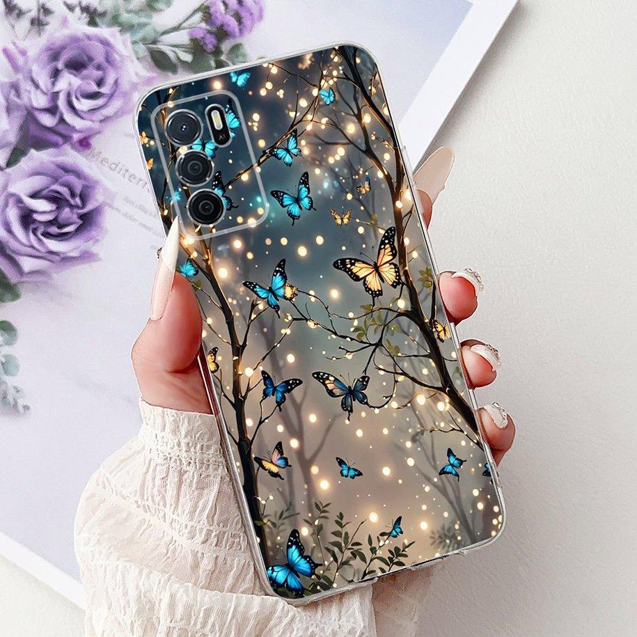 Чехол для Oppo A16 A16s CPH2269 CPH2275 CPH2271 A 16, ТПУ Чехол, Модный Цветок, Мягкий Funda Для OPPO A54s CPH2273 Чехол для Телефона OppoA16