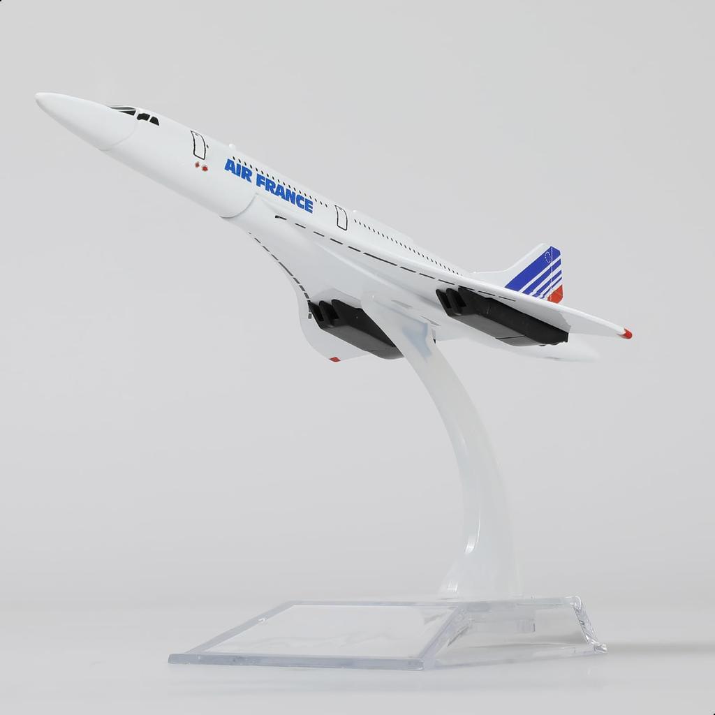 NUOTIE Concorde Air France Airplane Diecast Aircraft Model Metal Aircraft Model Display Model Collection or Gift 1/400 Model, Pre-Assembled Kit,