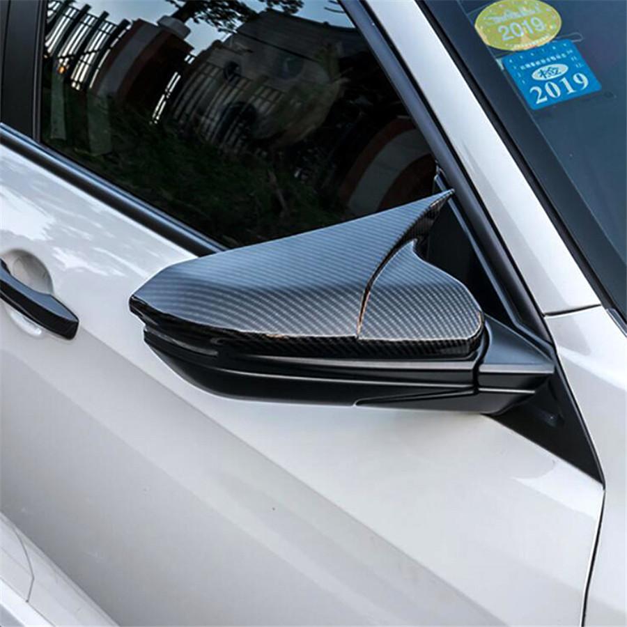 Накладка на крышку бокового зеркала подходит для Honda Civic 10-го поколения 2016 2017 2018 углеволокно