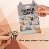 Desk Decoration DIY Paper Cats Kit Creative Origami Paper Cat Gifts Fold Cute Cat Figures
