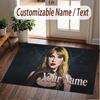 Custom Name Crystal Velvet Rug,Taylor Swift Comfortable Anti Slip Floor Mat For Room Decoration