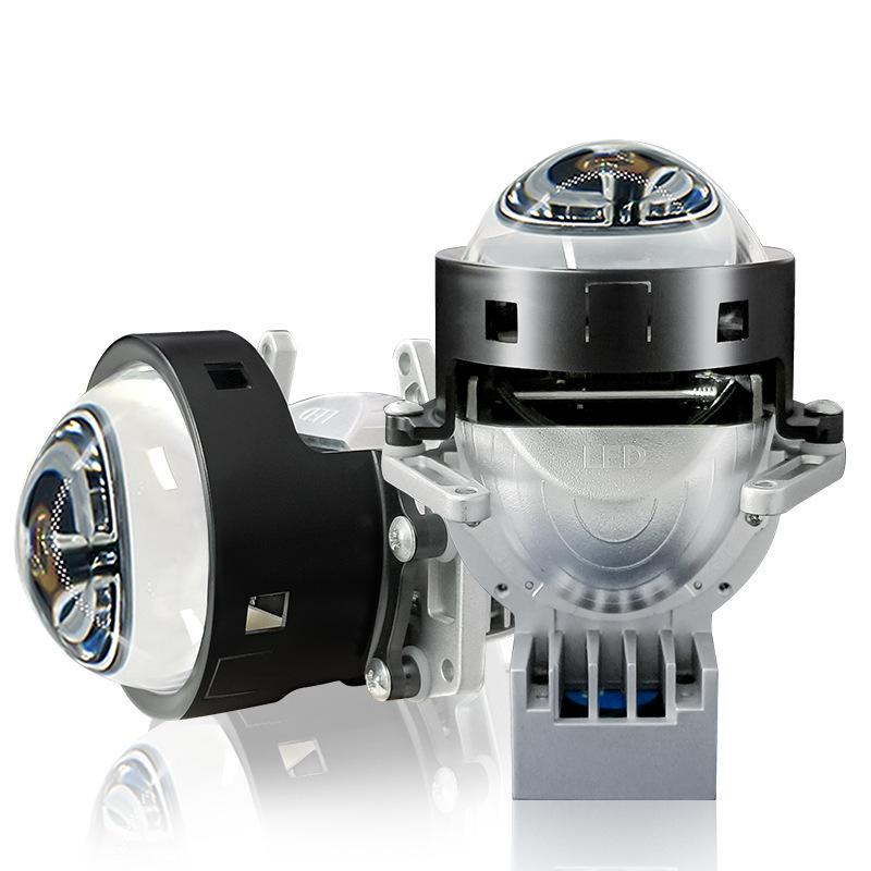 1Pcs Ultra-Bright Led Car Double Lens Headlight High Power 60W Double Light Cup Condenser Light Hella 5 Modified Light