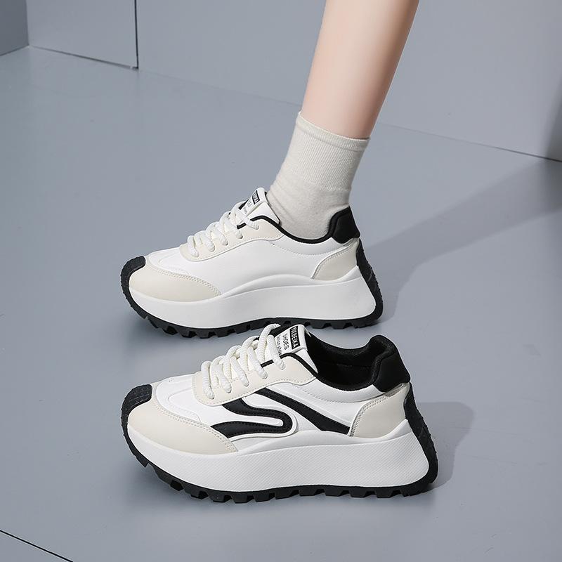Ins Korean Version of the New Dad Shoes for Women 2025 Spring Student Running Sports Thick-soled Heightening Casual Shoes for Women W522