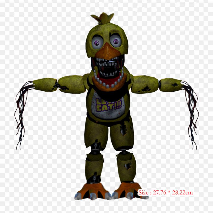 Fnaf Withered Chica Full Body Five Nights At Freddy's 2 Fnaf World Iron-on Transfers For Clothing Tshirt Bag Heat Transfer Stickers Iron On Patches