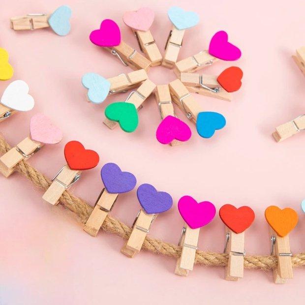 Colorful Wooden Clips for Kids - Classroom & Photo Wall Decor with Free Shipping