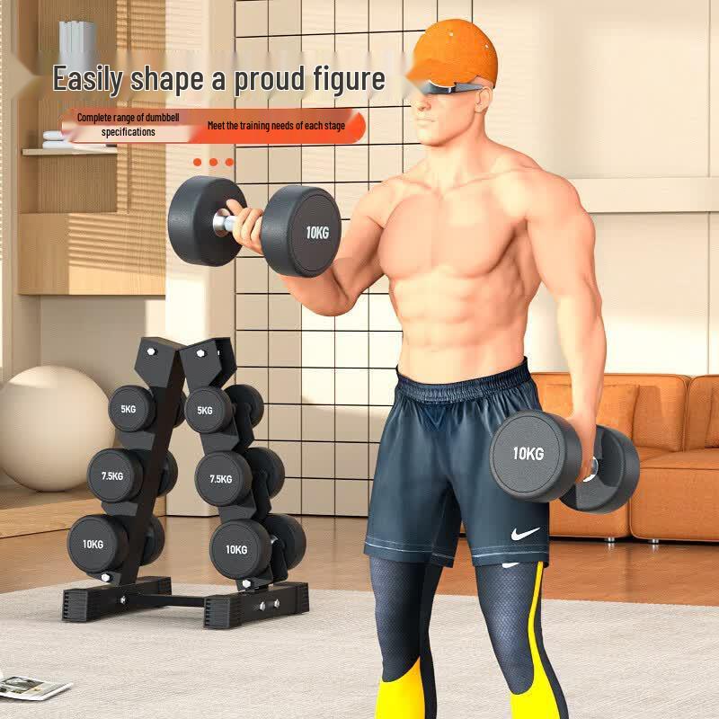 Yongyang Fixed Dumbbell Set with A-Frame Rack